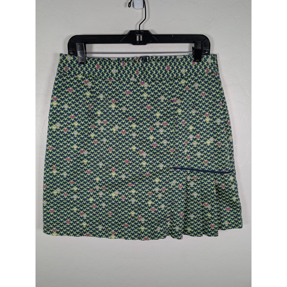 Peter Millar Skirt‎ / Skort Womens  8 Golf Tennis Green Pleated Skirt Pockets